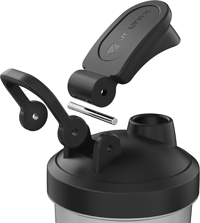 VOLTRX VortexBoost Electric Shaker Bottle, USB C Rechargeable Protein Shake Mixer, Shaker Cups for Protein Shakes and Meal Replacement Shakes, BPA-Free, Made with Tritan, Pink