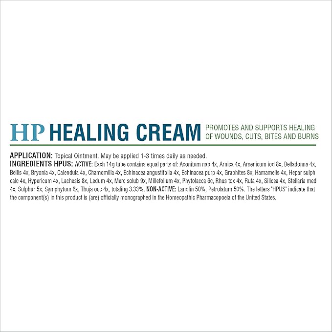 HomeoPet HP Healing Cream, Safe and Natural Skin-Healing Ointment for Cats and Dogs, 14 Grams