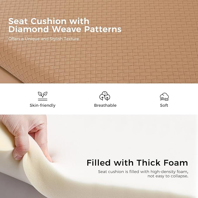 EcoHarbor Living Storage Ottoman Bench with Throw Ottomans, Modern End of Bed Bench, Upholstered Footrest Stool with Gold Legs for Living, Bedroom, Entryway and Hallway(Camel 60inch)