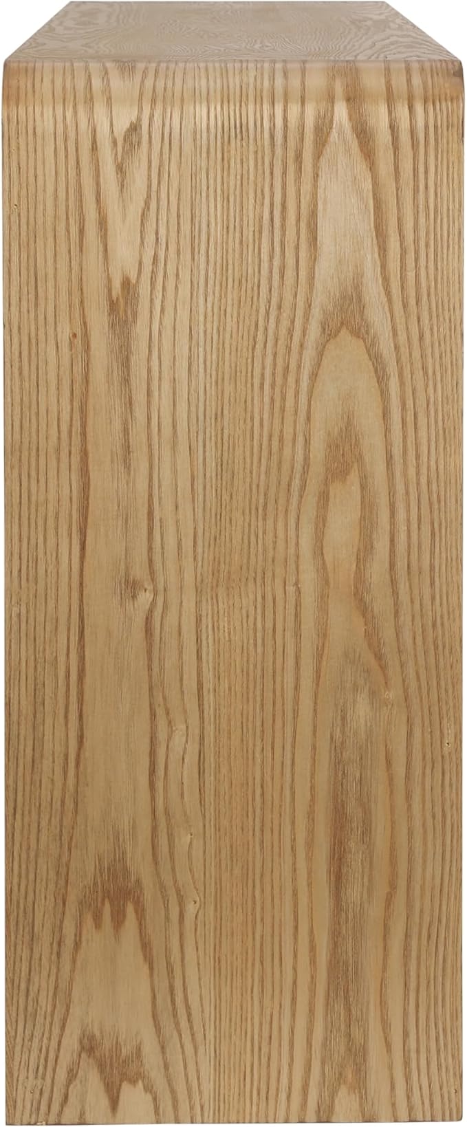 Modern Fluted Console Table with 3- Drawer, Rustic Farmhouse Entryway Table, Round Edge Sofa Table Design with Vertical Slats for Entryway, Hallway Living Room-59 Brown