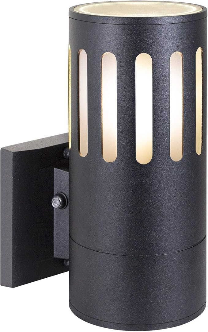 Dusk to Dawn Sensor Outdoor Wall Sconce, Exterior Lighting -ETL Listed, Aluminum Anti-Rust Waterproof Wall Mount Cylinder Light, 1-Direction Up or Down Light Fixture for Porch,Patio or Doorway
