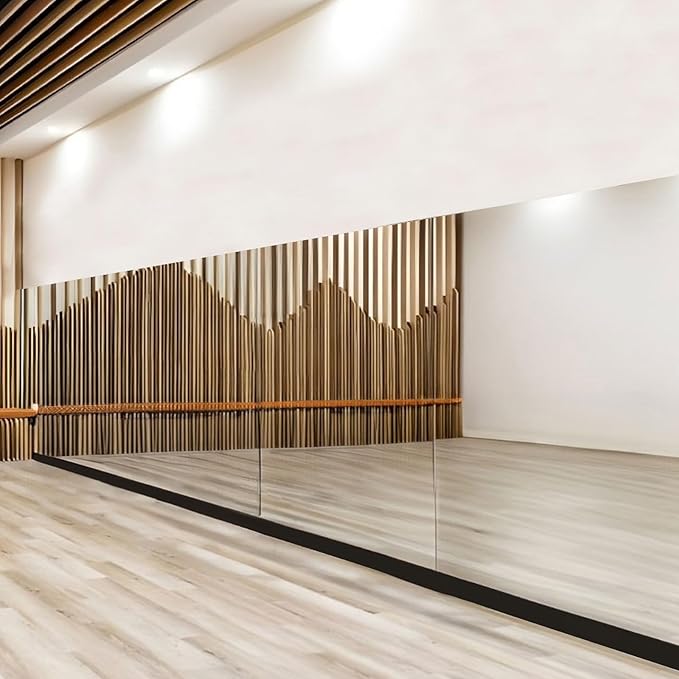 brisafe 2PCS 71"x44" Ultra-Light Full Length Mirror – Frameless Wall-Mounted Mirror for Home Gym, Yoga Studio, or Living Room | Easy Installation, Commercial Grade & Insurance Eligible