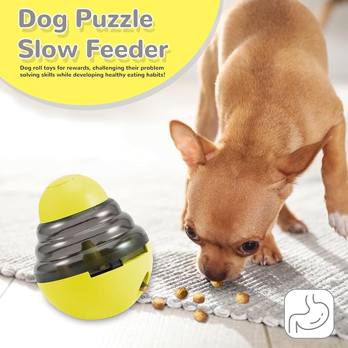 Dog Treat Toy - Interactive for Bored Treat Dispensing Enrichment Dog Puzzle Toy Food Puzzles Ball for Mental Stimulation Boredom Buster for Small Medium Large Dogs(E)