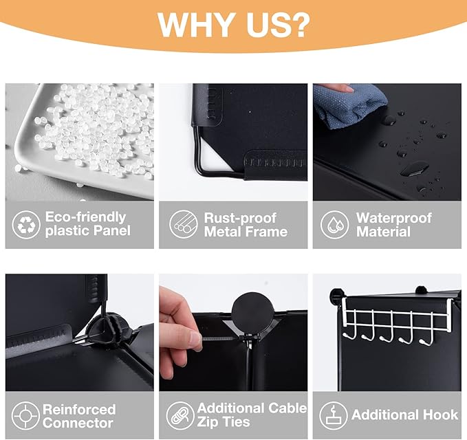 12 Cube Storage Organizer for Clothes, DIY Portable Closet Shelves Clothing Storage for KidsShelves Clothing Storage for Kids