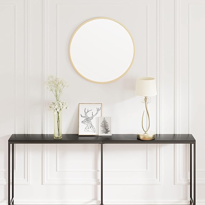 70.9" Console Table,Modern Extra Narrow Long Sofa Table Behind Couch,Skinny Entry Table with Black Metal Frame for Living Room, Hallway,Classic Black