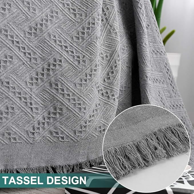 MYSKY HOME Couch Cover Sofa Covers for 3 Cushion Couch Sofa Protector Sectional Sofa Couch Cover for Pets Sofa Throws Living Room Geometrical Sofa Slipcovers for Dogs (XX-Large, 91" x 134", Grey)