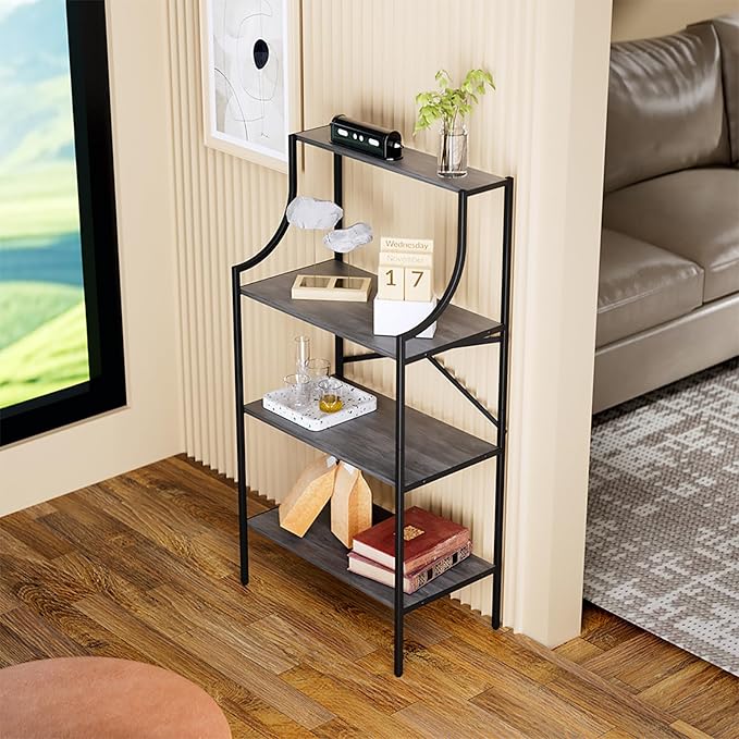 Console Table, entryway Table 4-Tier Sofa Table with Storage Shelves, Couch Table Behind Sofa, Standing Bakers Rack