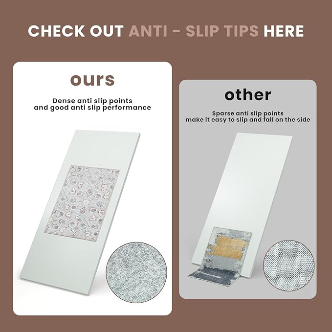 Washable Rugs 8x10 Area Rugs for Living Room,Bedroom,Dining Room- Soft Low Pile Stain-Resistant Carpet with Non-Slip Rubber Backing,Large Vintage Area Rug for Nursery Home Office Decor