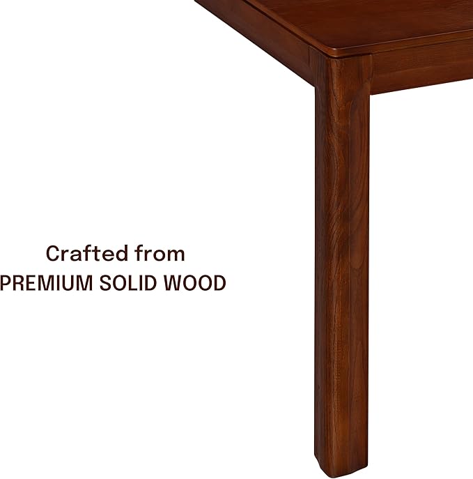 NTC Flow 55 Inch Modern Design, Rectangular Dinner Table for Dining Room, Living Room Furniture, Effortless Assembly, Dark Walnut