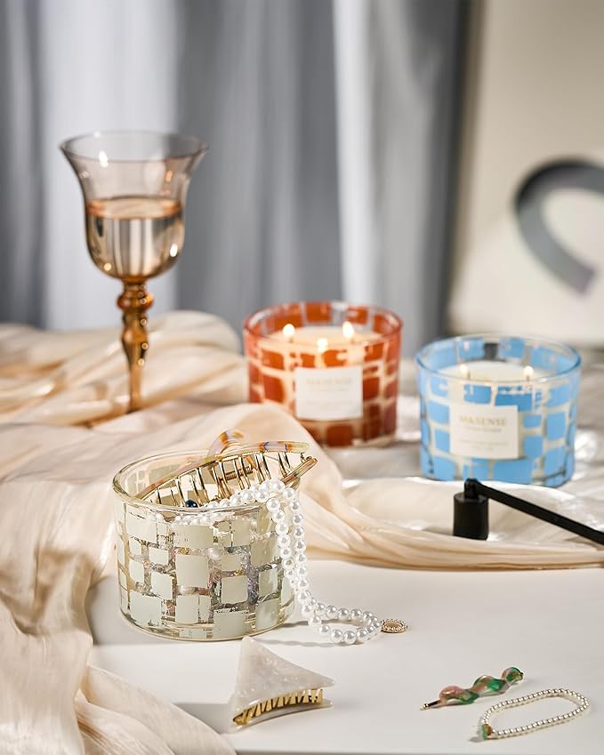 M&SENSE Citronella Scented Candle,11.6oz Natural Non Toxic Soy Wax for Home, 3 Wick Jar Candle, Up to 60 Hours Burn time, Home Decor Birthday Gifts for Women and Men