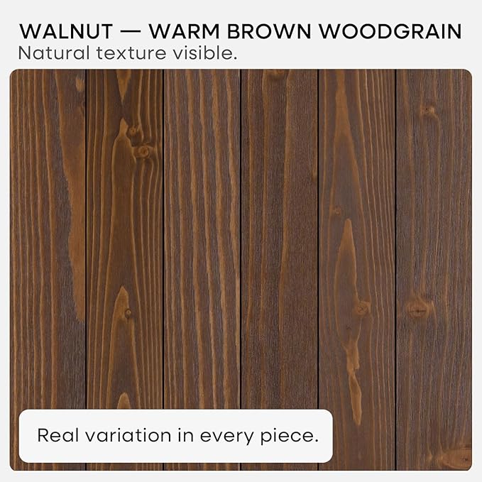 Homeforia Classic Walnut 12 inch Floating Shelf, High End Solid Real Wood Small 12inch Floating Shelves for Wall Mounted, 12in Floating Shelves, Heavy Duty Bracket, 12 X 6.5 X 1.75 inches, Set of 3