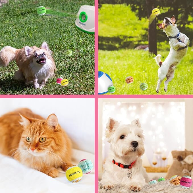 X-Small Dog Tennis Balls Dog Toys Ball 1.72" Pack of 12, Fit Ball Launchers