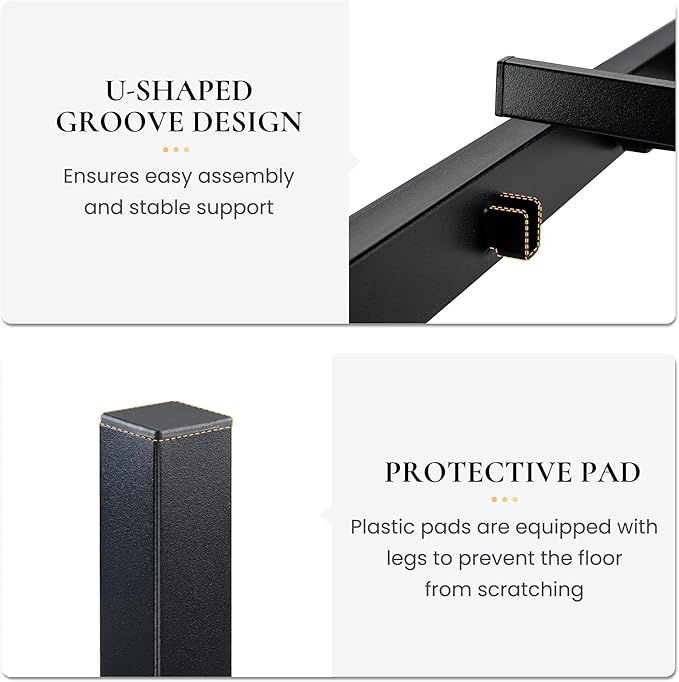 SHA CERLIN 14 Inch Twin Size Metal Platform Bed Frame with Wooden Headboard and Footboard, Mattress Foundation, No Box Spring Needed, Large Under Bed Storage, Heavy Duty Slats Support, Walnut