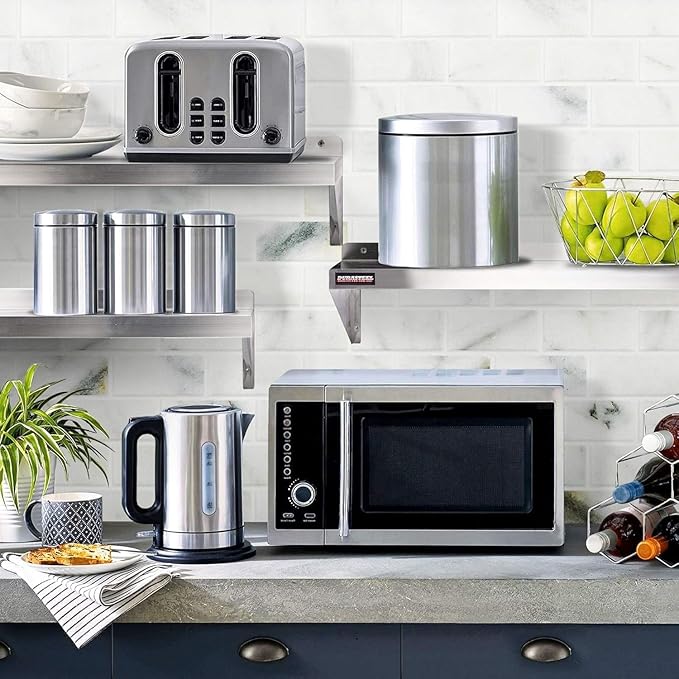 DuraSteel Stainless Steel Shelf - 36 Inch Wide x 14 Deep Commercial NSF Mounted Metal Wall Shelf Pantry Organizer Garage Storage Shelves - Rack Shelving Restaurant Kitchen Units Laundry Utility Room