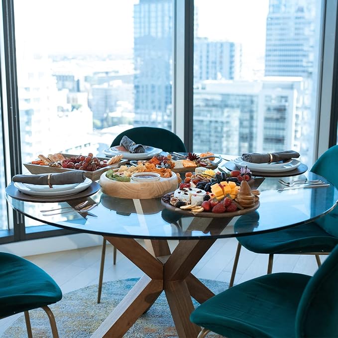 48" Inch Round Glass Table Top 1/4" Thick Flat Polish Edge Tempered by Fab Glass and Mirror