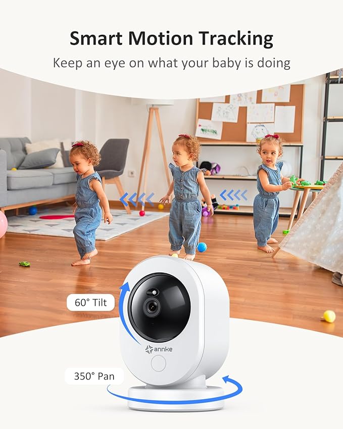 ANNKE 3.5K Pan-Tilt 360 Indoor Security Camera 2.4& 5GHz WiFi Cam, 6MP Pet/Dog/Baby Camera with Phone app,Two-Way Audio, Smart Human Detection, Works with Alexa,Night Vision,No Monthly Fee