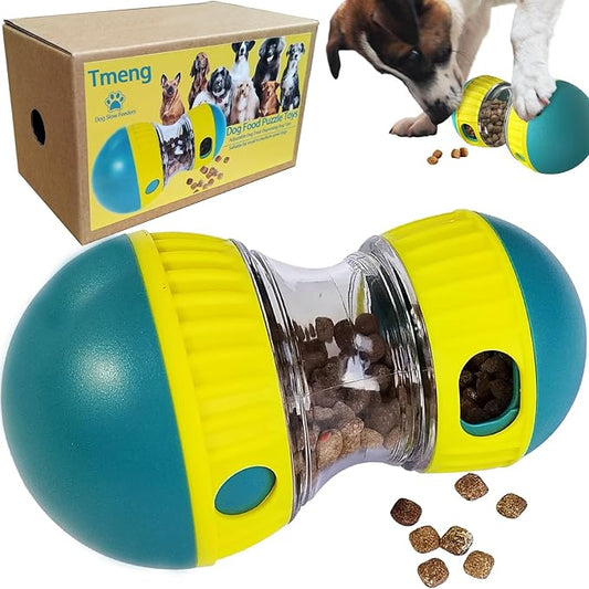 Dog Food Puzzle Toys, Adjustable Dog Treat Dispensing Dogs Toys, Interactive Chase Slow Feeder for Boredom and Stimulating, IQ Training for Small Medium Dogs