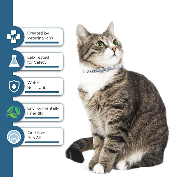 Cat Flea & Tick Collar - Premium Plant-Based Essential Oils, Waterproof, 6-Month Protection for Small Kittens, 1 Pack
