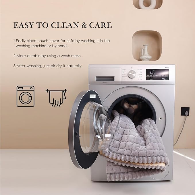 Couch Covers for 3 Cushion Couch Sofa Pet Friendly,Non-Slip Sofa Cover Washable