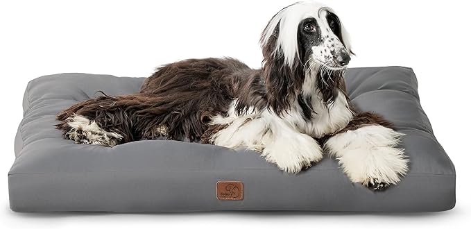 Bedsure XXL Dog Bed - Washable Giant Pet Bed Mattress with Oxford Fabric, Water Resistant Dog Pillow for Crate, 47x35x4, Grey