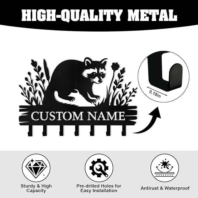 Personalized Dragon Key Holder for Wall, Animals Theme Key Holder Wall Mount, Dragon Wall Decor, Decorative Key Rack Coat Hooks for Living Room Bedroom Hallway, Home Decor Gifts