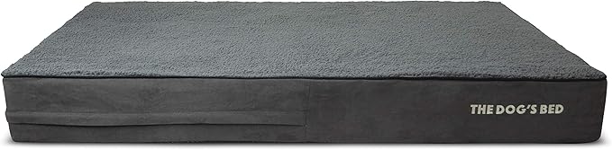 The Dog’s Bed Orthopedic Memory Foam Dog Bed, XXL Grey Plush 54x36, Pain Relief for Arthritis, Hip & Elbow Dysplasia, Post Surgery, Lameness, Supportive, Calming, Waterproof Washable Cover
