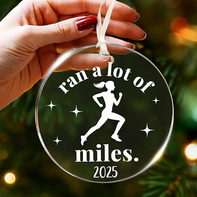 Gifts for Runners - Elegant Sports Christmas Ornaments, Perfect Runner Gifts for Track and Field Enthusiasts, Unique Marathon Runner Gift, Decorative Running Ornaments for Christmas Tree