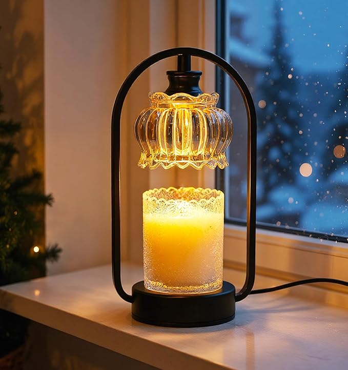 Candle Warmer Lamp, Electric Candle Warmer Light with Timer Dimmer Wax Melt Warmer for Bedroom Living Room Home Decor Birthday Christmas Gifts for Women Mom