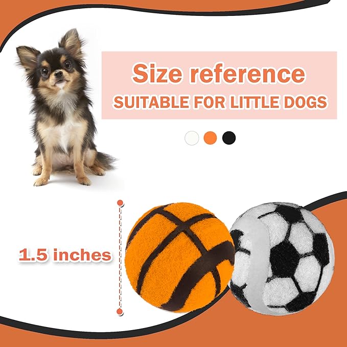 X-Small Dog Tennis Balls Dog Toys Ball 1.5" Pack of 12, Fit Ball Launchers