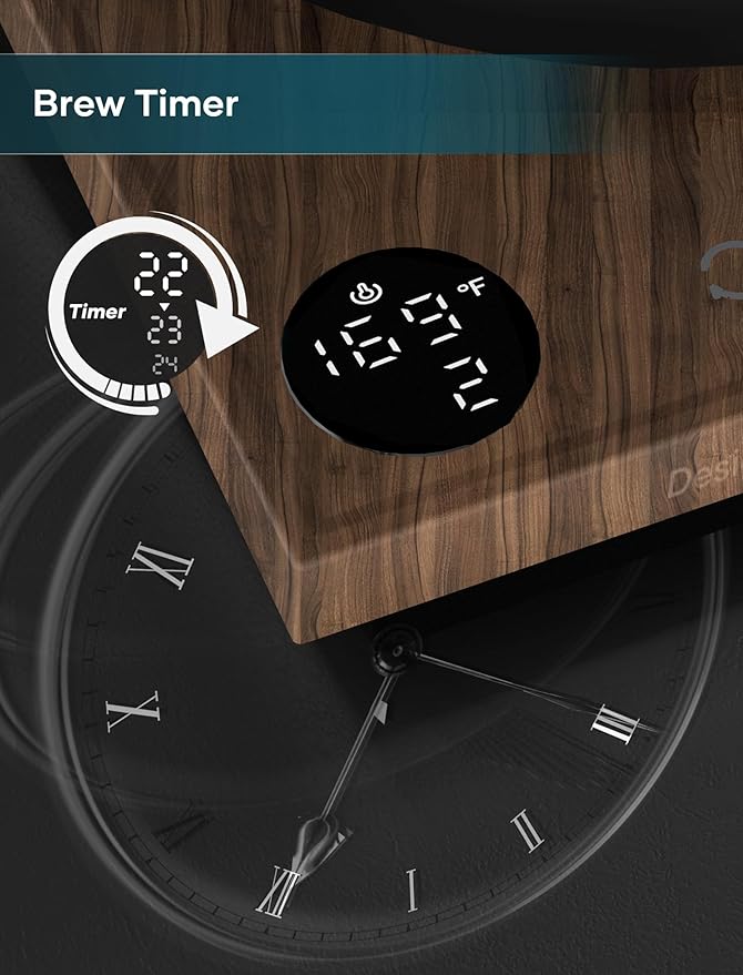 Electric Kettle, Gooseneck Electric Kettle, ±1℉ Precise Temperature Control, Stainless Steel Interior, Quick Heating for Pour Over Coffee, Tea & Boiling Water, 0.9L (Rainforest)