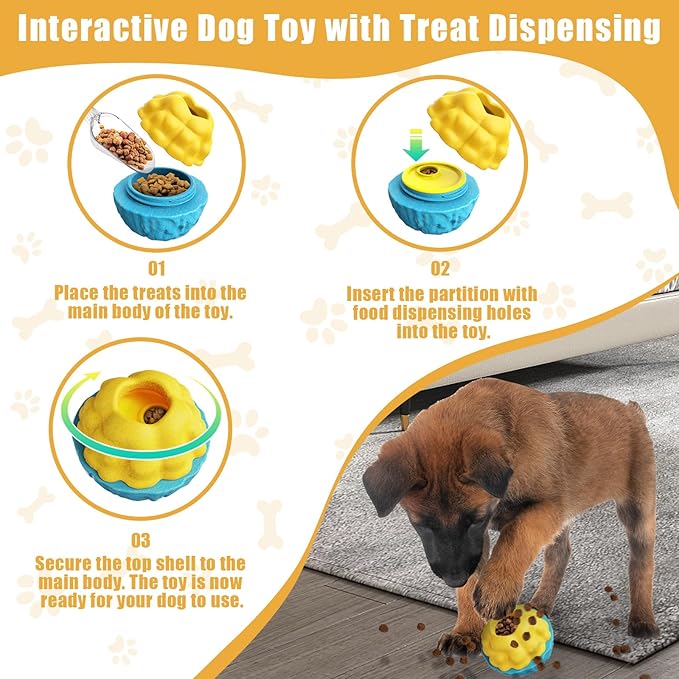 Interactive Dog Toys,Dog Puzzle Toy Treat Dispensing Pet Toys Pupsicles for Dogs Large,Frozen Treat Dogs Holder(2 Pack)
