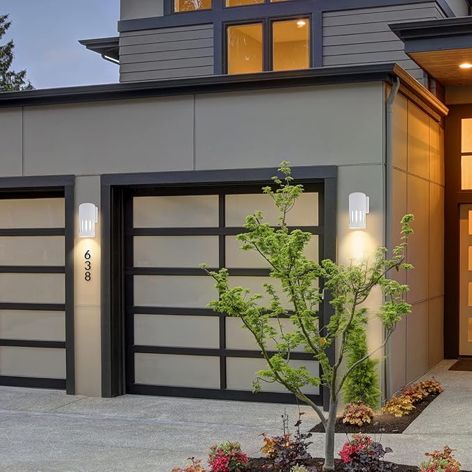 Outdoor Wall Lantern, Exterior Lighting Fixture - ETL Listed, Aluminum Waterproof Wall Mount Cylinder Design - Up/Down Light Fixture for Porch, Backyard or Patio