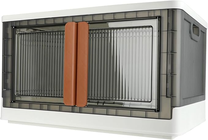 Storage Bin, Cabinet with Lids, Extra Large, Useful Box, 19 Gallon (72L) Capacity, Foldable, Plastic, Underbed or Countertop Use, Home Organizer