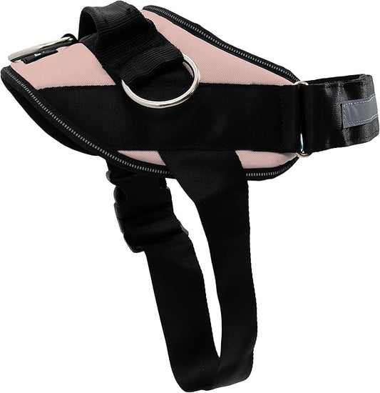 ShawnCo Essential Dog Harness, No-Pull Pet Vest with 3 Leash Clips, No Choke, Reflective, Adjustable and Padded, for Easy Walking and Training for Small, Medium and Large Dogs (Rose Gold, S)