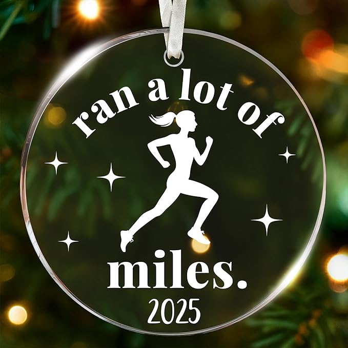 Gifts for Runners - Elegant Sports Christmas Ornaments, Perfect Runner Gifts for Track and Field Enthusiasts, Unique Marathon Runner Gift, Decorative Running Ornaments for Christmas Tree