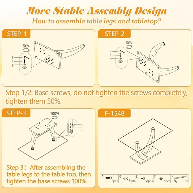 AZmac 63" Glass Dining Table Set for 6,Luxury Gold Dining Room Set with Stainless Steel Pedestal, Rectangular Tempered Glass Kitchen Table with PU Leather Chairs, for Kitchen Apartment