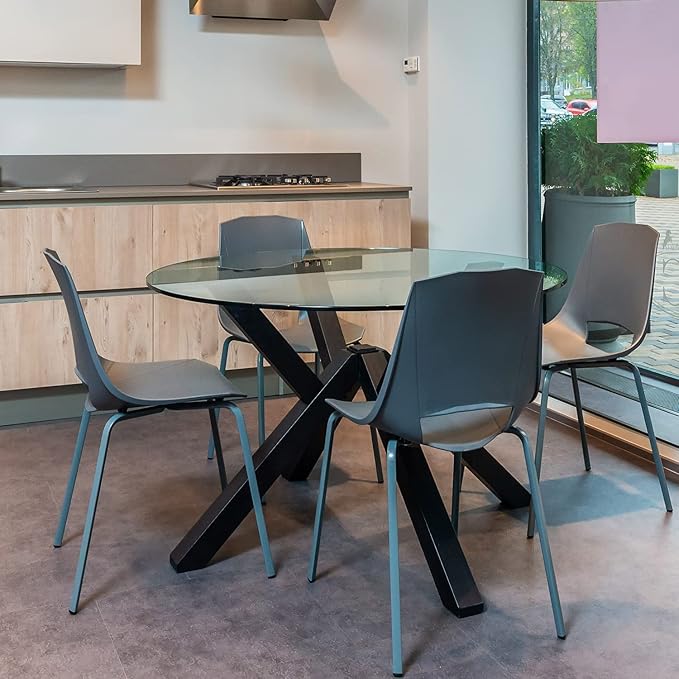 48" Inch Round Glass Table Top 1/4" Thick Flat Polish Edge Tempered by Fab Glass and Mirror