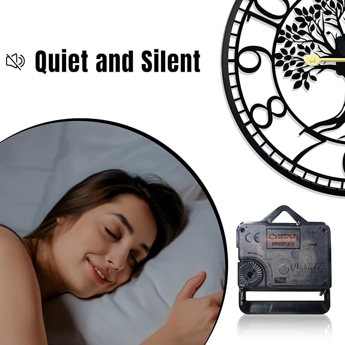 Big Wall Clock - Wall Clocks for Living Room Decor, Quiet and No Ticking Suitable for Wall Decor, Living Room Decoration, Kitchen Decoration