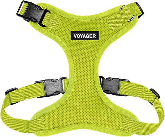 Voyager Step-in Pet Harness - All Weather Mesh, Adjustable Step in Harness for Cats and Dogs by Best Pet Supplies - Lime Green, XL