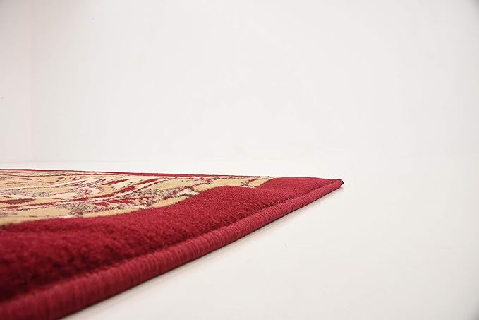 Unique Loom Reza Collection Traditional Persian Style Area Rug, 9 x 12 ft, Burgundy/Ivory