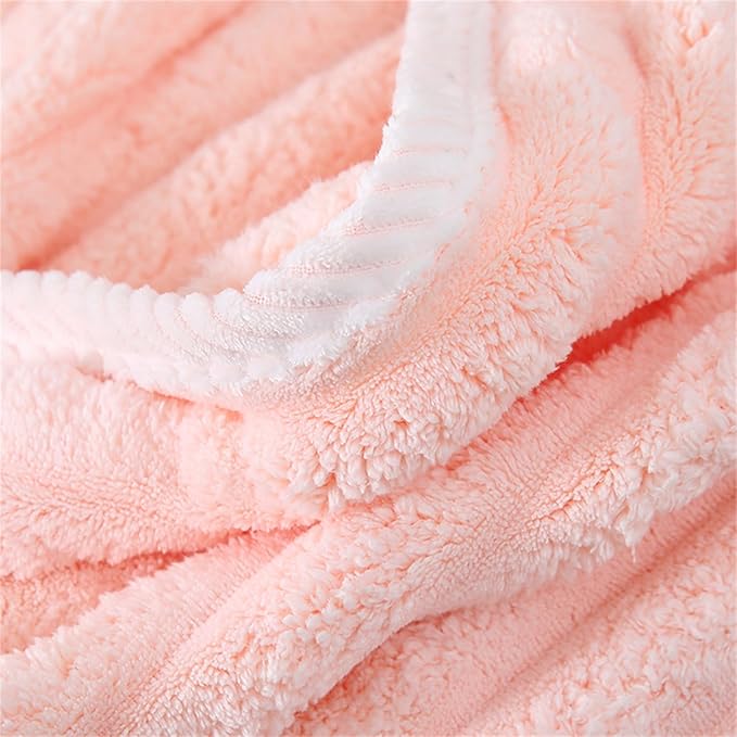 Soft Bath Towels Set, Microfiber Ribbed Oversized Bath Towels Extra Large for Bathroom, Home, Hotel, Spa, Beach, Pool, Gym (8-Piece Towel Set, Pink)