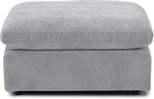 WJShome Modern Ottoman Module for Living Room, Cushion Covers Removable, Minimalist Comfy Breathable Footstool,Gray