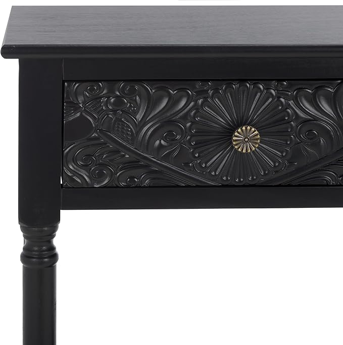 SAFAVIEH Home Collection Josie Black 2-Drawer Console Table for Living Room Foyer Bedroom Hallway Entryway Office