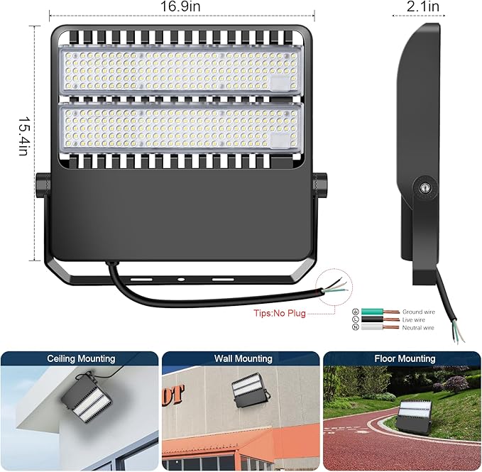 LED Stadium Lights, Extremely Bright 36000 Lumen Outdoor Stadium Flood Light, IP65 Waterproof 240W Commercial Exterior Arena Lighting with 5000K Wide Angle and Heavy Duty