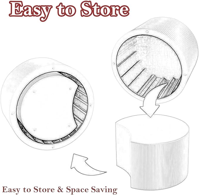 Nesting Coffee Table with Non-Slip Mat Vertical Stripe Design Round Fluted Side Table Set of 2 - No Assembly Required for Living Room Bedroom Balcony Yard (I-27.6+19.7in)