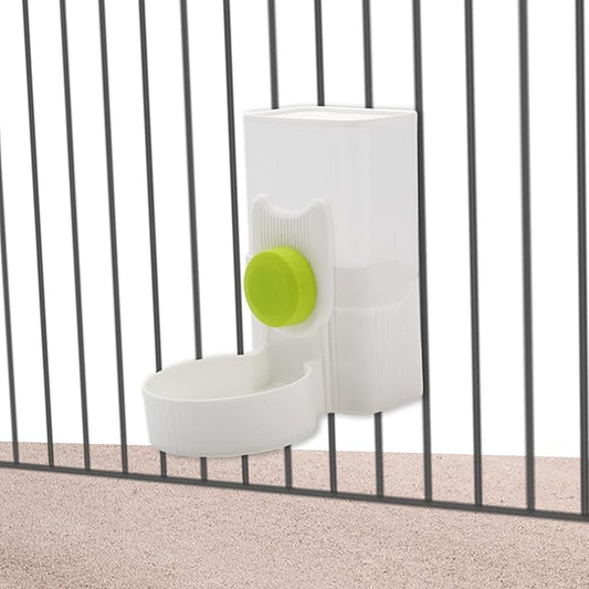 Rabbit Hay Feeder, 35oz Large Capacity, Hanging Automatic Food Dispenser, for Small Animals Guinea Pig Ferret Cage Accessories, Green
