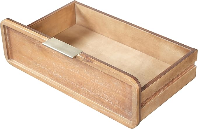 Christopher Knight Home Tida Vintage Narrow Console Table with Drawers, Solid Wood Entryway Table with Open Storage Shelf, Behind The Couch Long Sofa Table for Living Room, Natural