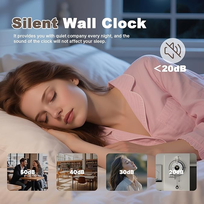 Large Wall Clock for Living Room Decor Modern Pendulum Wall Clock Silent Non-Ticking Battery Operated for Living Room Office Bedroom Kitchen 25inch Designer Wall Clocks Wall Decor for Home Indoor