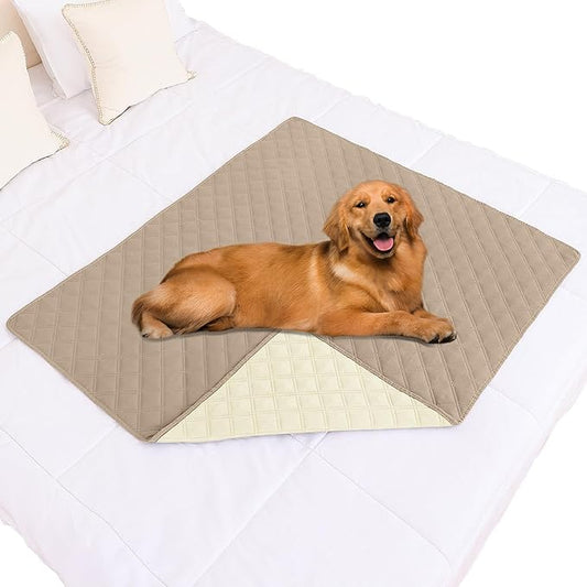 Smiry Waterproof Dog Blanket, Reversible Dog Bed Cover Pet Blanket, Soft Pet Couch Covers for Sofa Washable, Bed Couch Sofa Furniture Protector for Puppy Cat Kids (40"x50", Taupe/Beige)