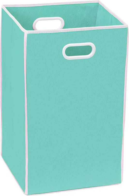 Simple Houseware Foldable Closet Laundry Hamper Basket, Turquoise